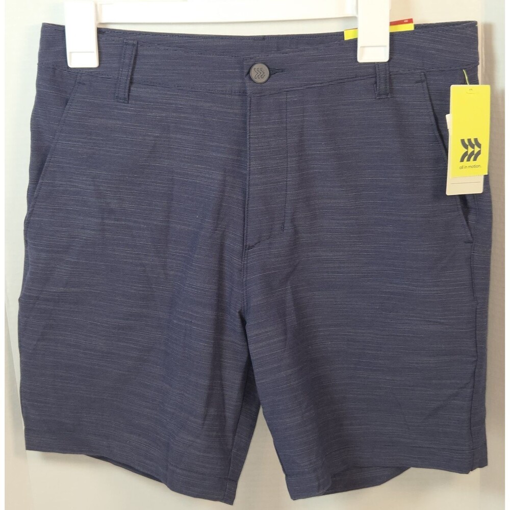All In Motion Men's Golf Shorts Size 32 Dark Blue 7” Inseam New